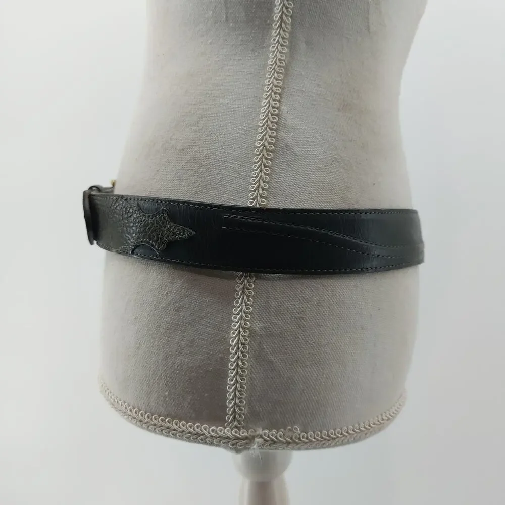 Kenny Rodgers mens Size 34 Belt Lyntong Leather Western Belt USA